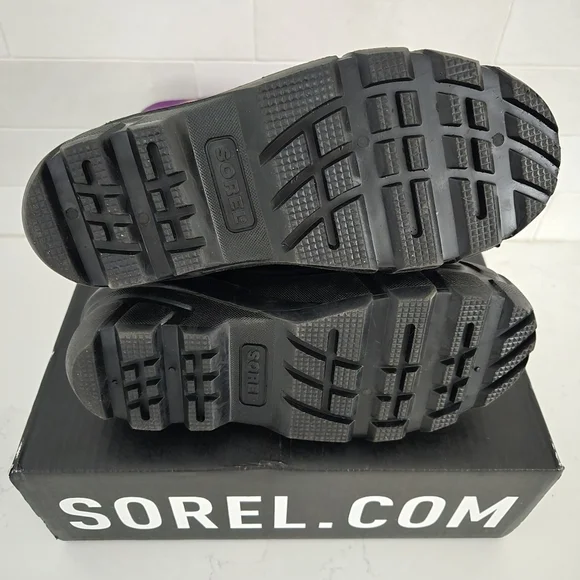 Sorel Disney Frozen Anna Flurry Snow Boots Waterproof Insulated Purple Pink Kids - Picture 8 of 9